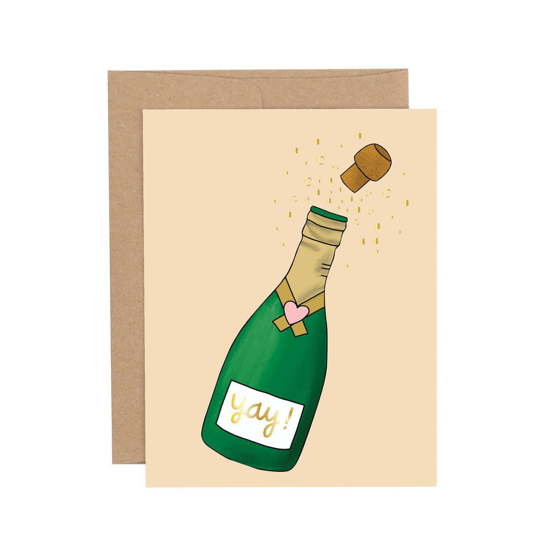 Callie Danielle - Champagne Yay Congratulations Greeting Card