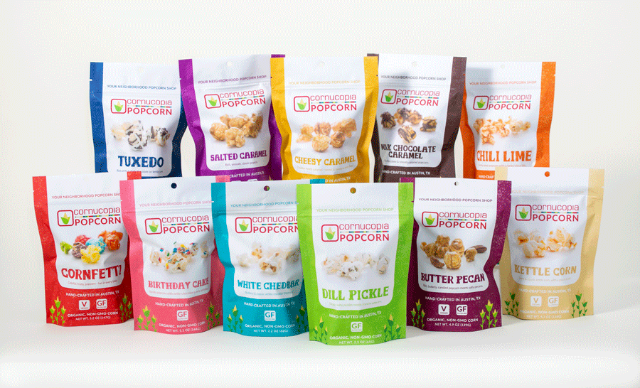 Cornucopia Popcorn - TX Butter Pecan Popcorn (V & GF) Signature Bag