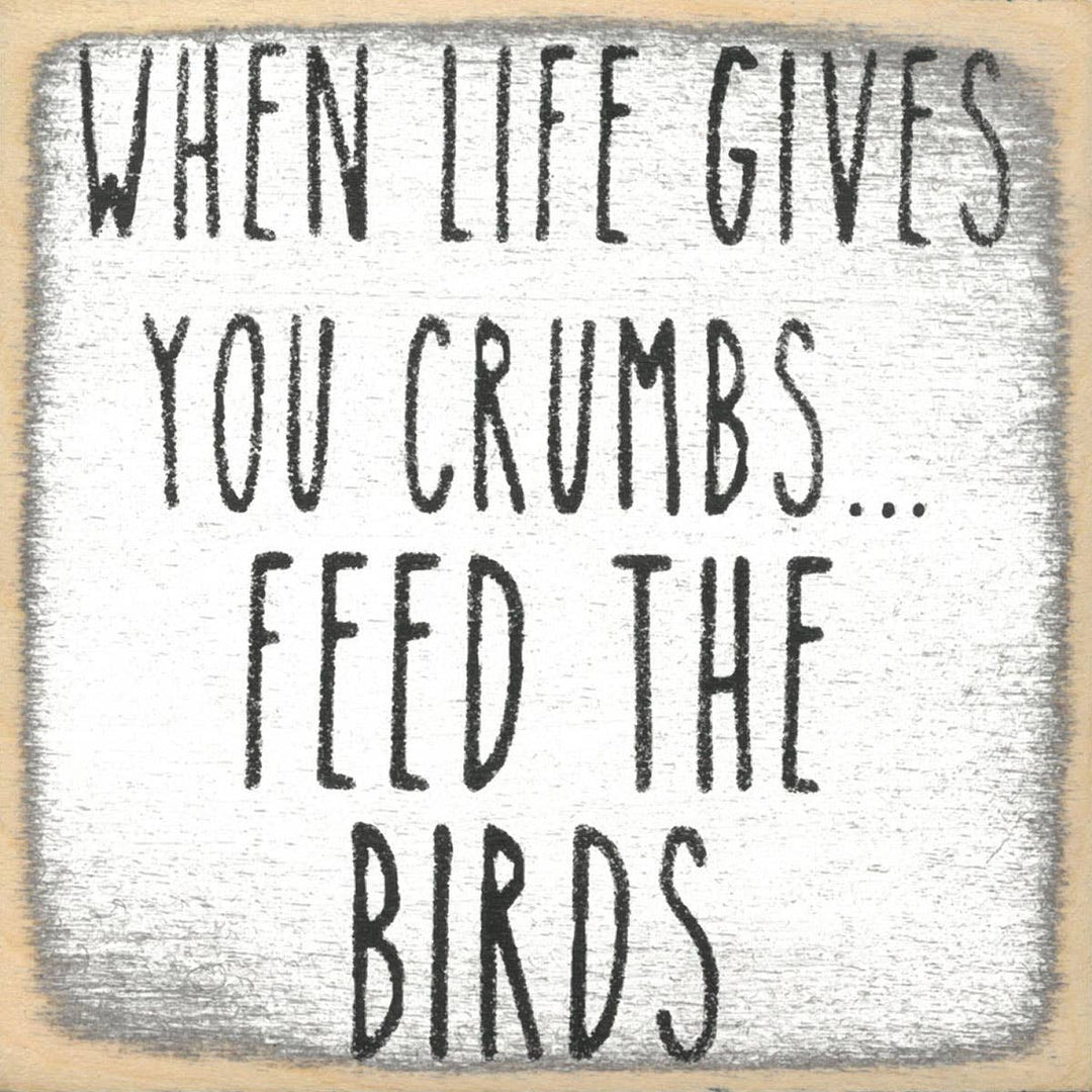 Feed The Birds Wooden Decor Sign