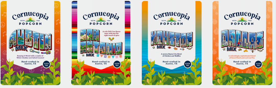 Cornucopia Popcorn - Dallas Mix - Signature Bag- NEW Arrival!  (V, GF)