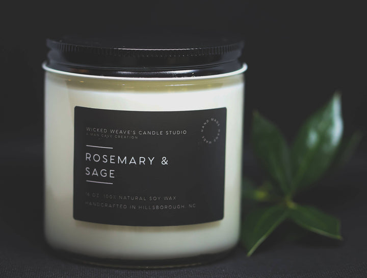 Rosemary & Sage Soy Wax Candle (5 Size Options)