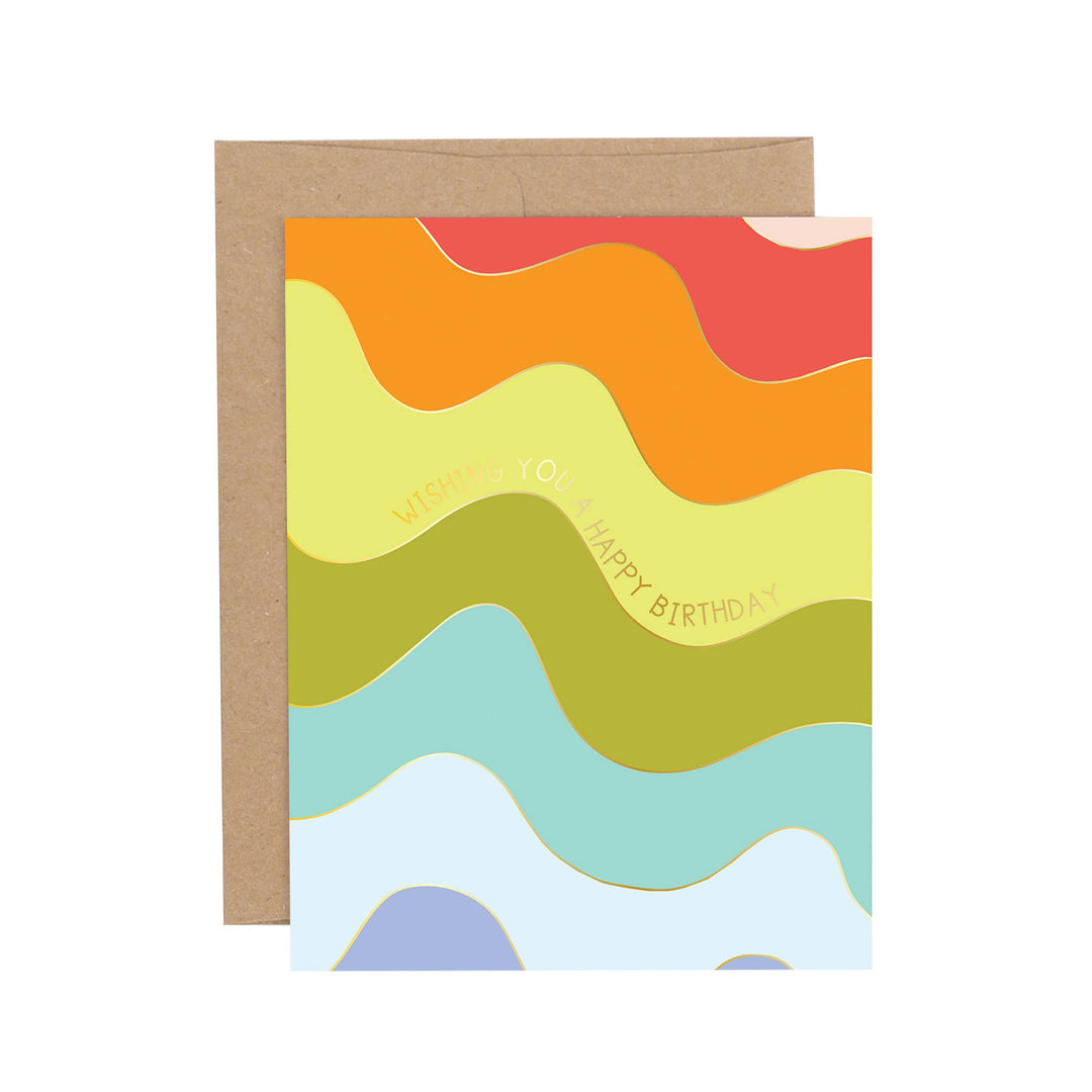 Callie Danielle - Wavy Happy Birthday Wishes Greeting Card