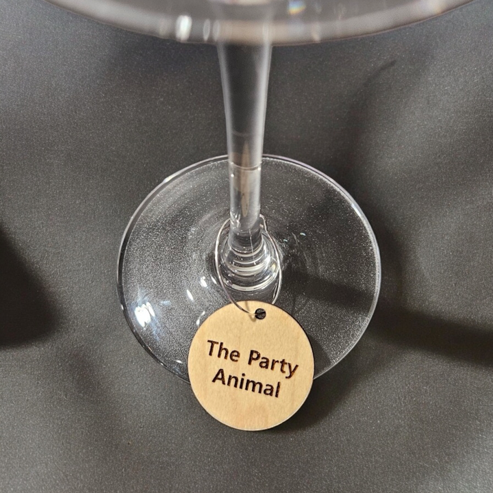 Party Animal Wine Charms