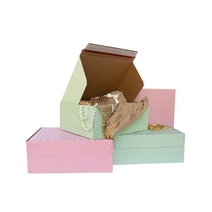 Eleven Fashion - 10x8x4 Green Self Seal Folding Decorative Boxes
