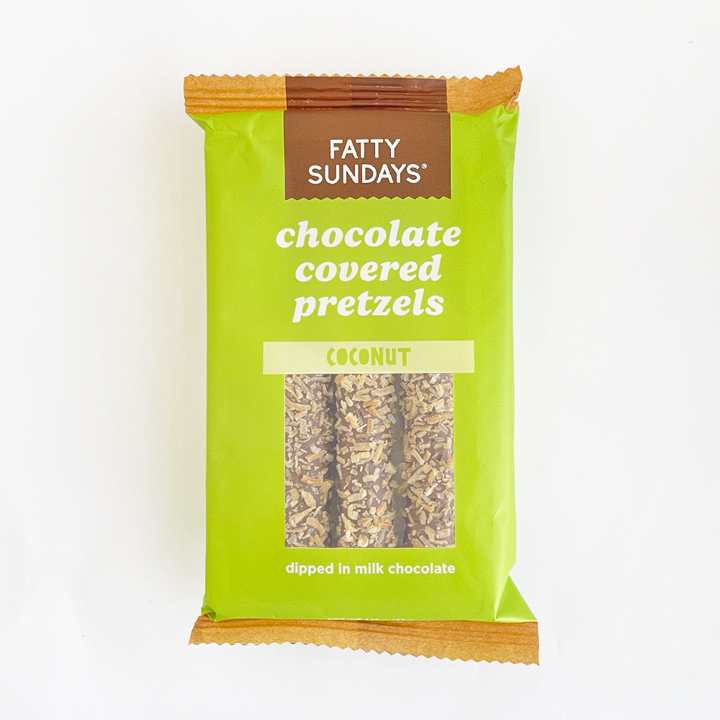 Coconut Chocolate Covered Pretzels