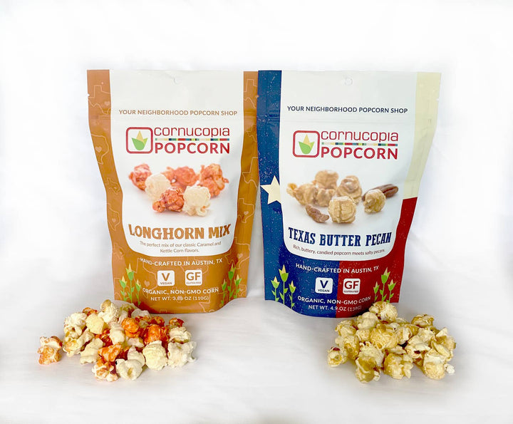 Cornucopia Popcorn - TX Butter Pecan Popcorn (V & GF) Signature Bag