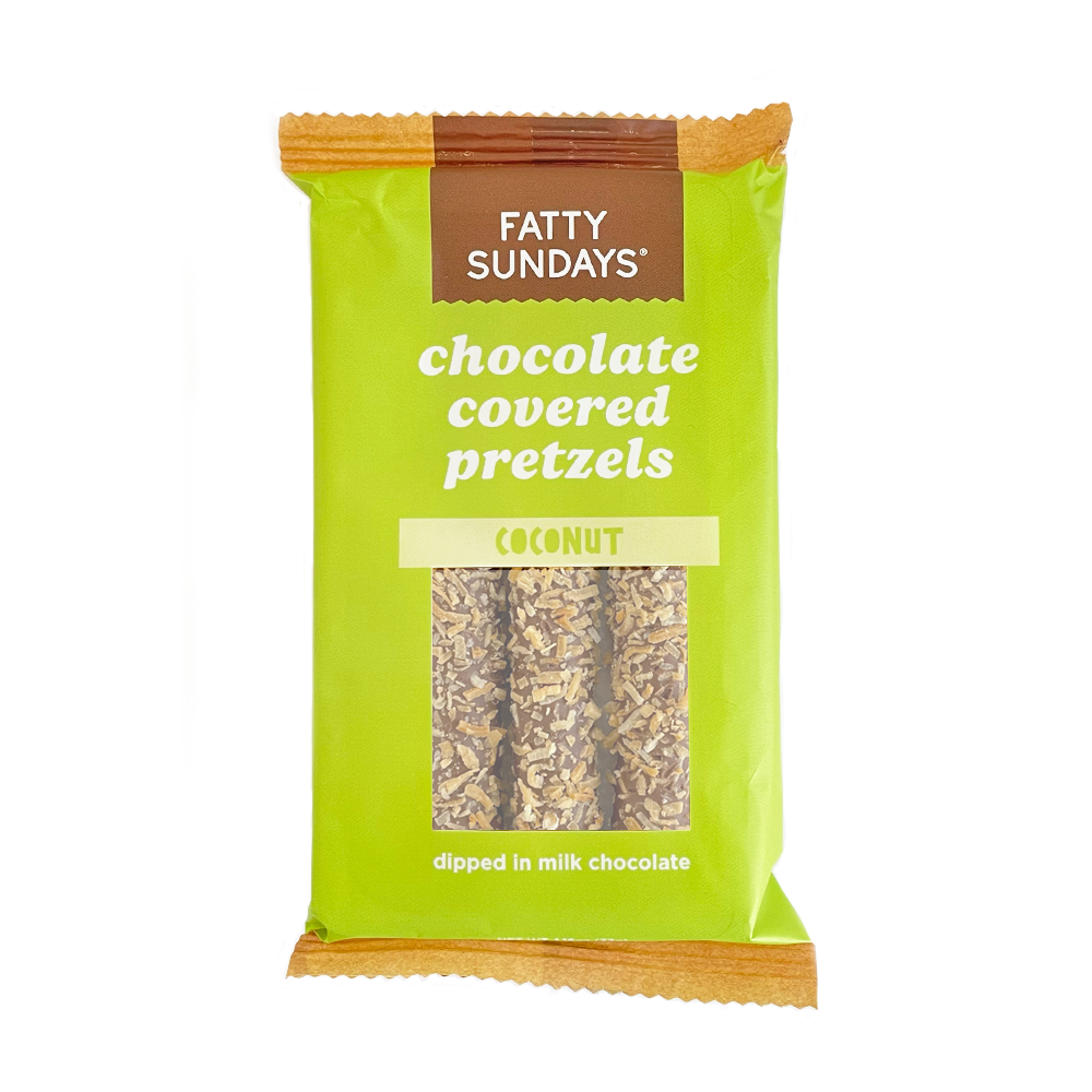 Coconut Chocolate Covered Pretzels