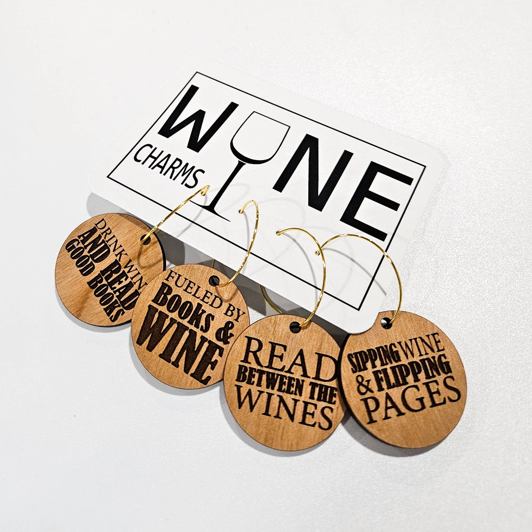 Wine & Books Wine Charms