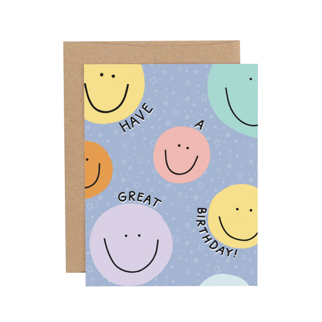 Callie Danielle - Have A Great Birthday Smileys Greeting Card