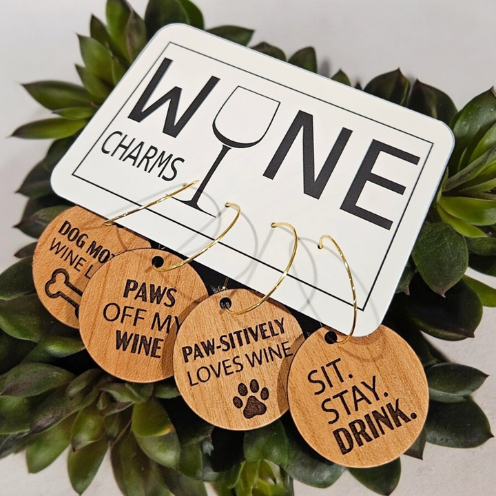 Dog Wine Charms