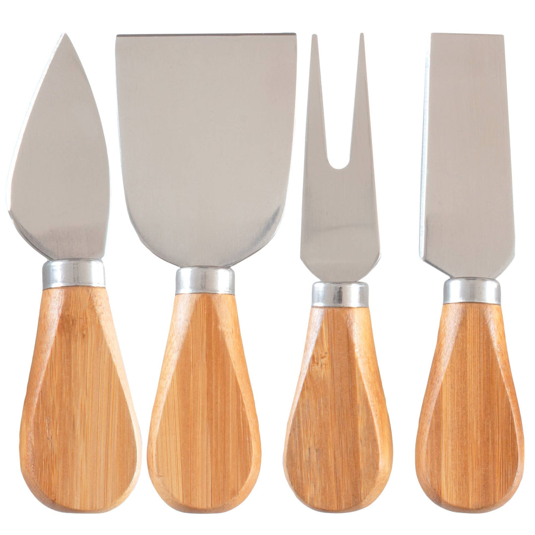 Totally Bamboo - 4-Pc. Cheese Tool Set – Cheese Knives for Charcuterie Boards
