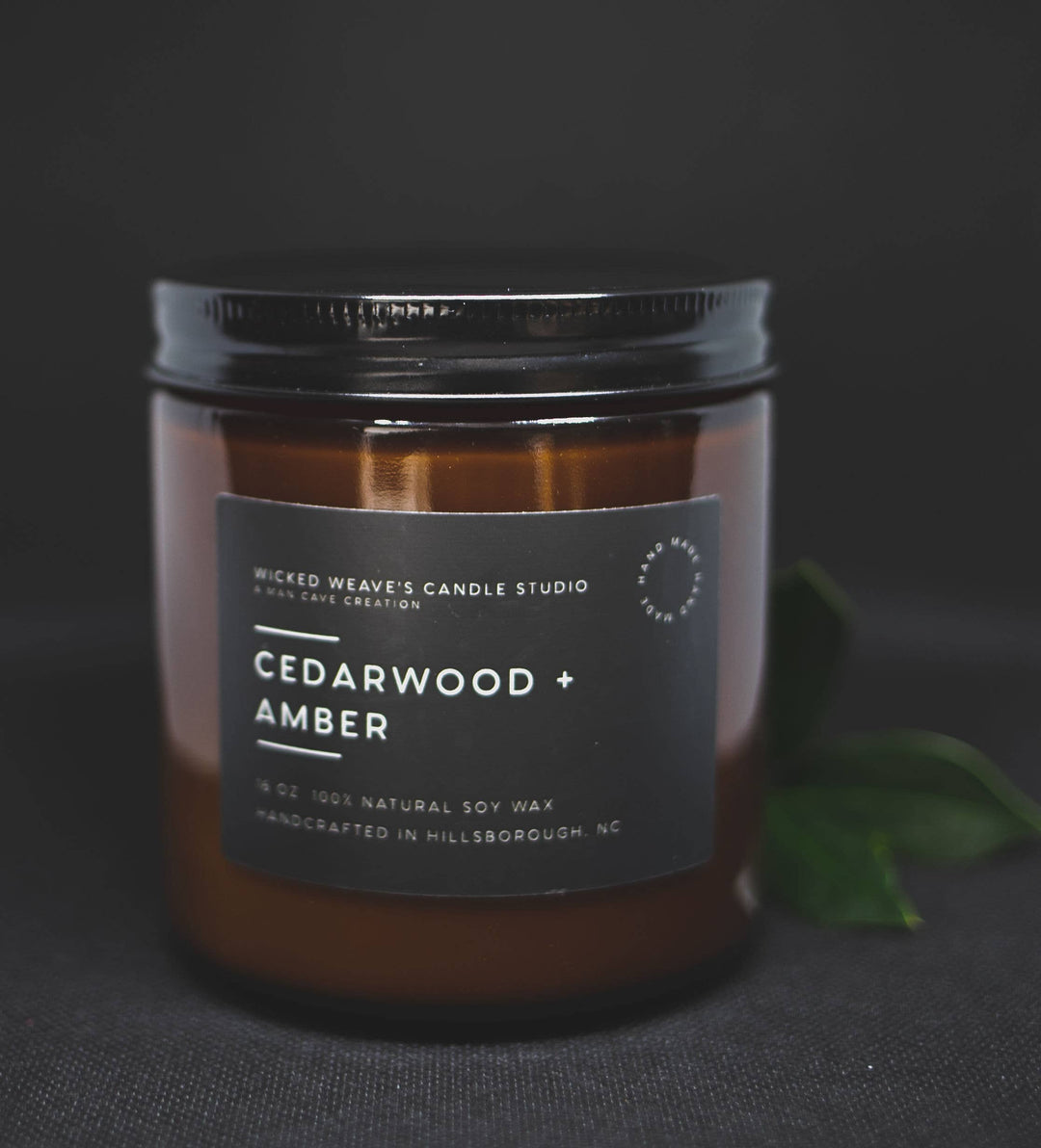 Cedarwood & Amber Soy Wax Candle (4 options)