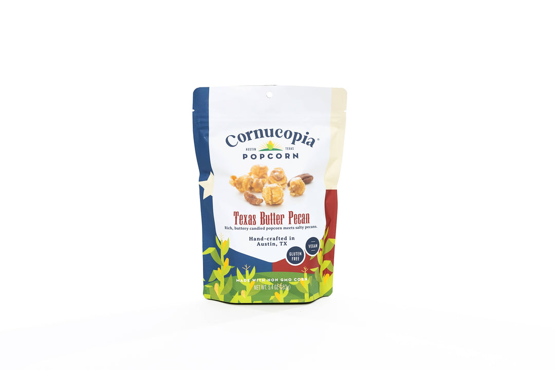 Cornucopia Popcorn - TX Butter Pecan Popcorn (V & GF) Signature Bag