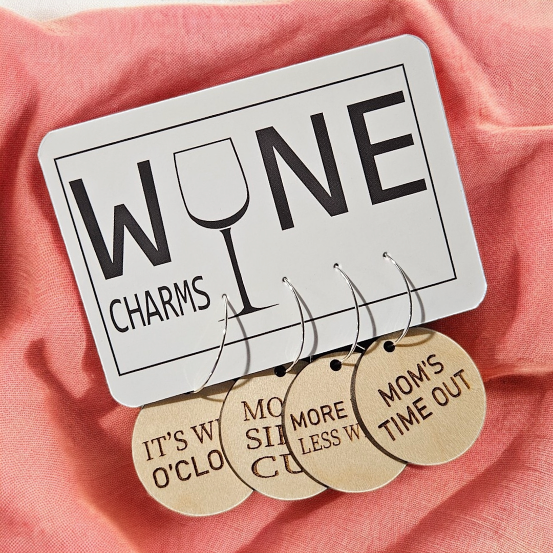 Mom Wine Charms