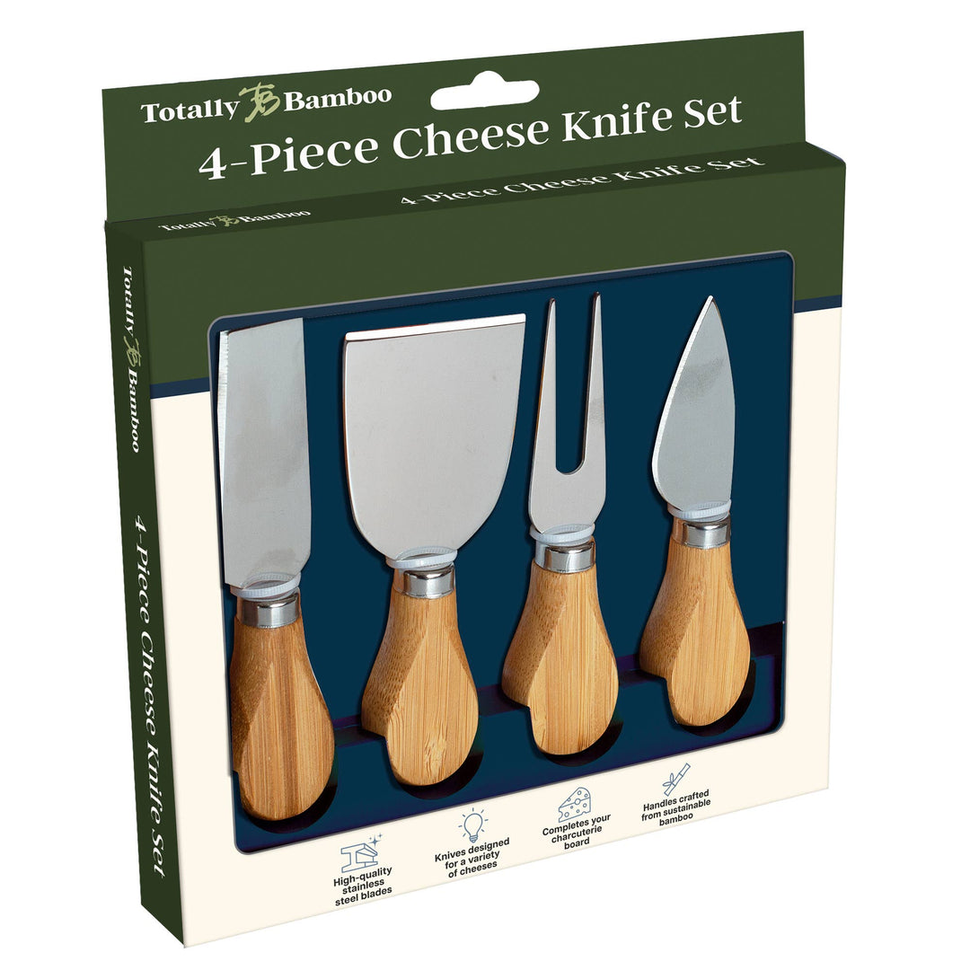 Totally Bamboo - 4-Pc. Cheese Tool Set – Cheese Knives for Charcuterie Boards