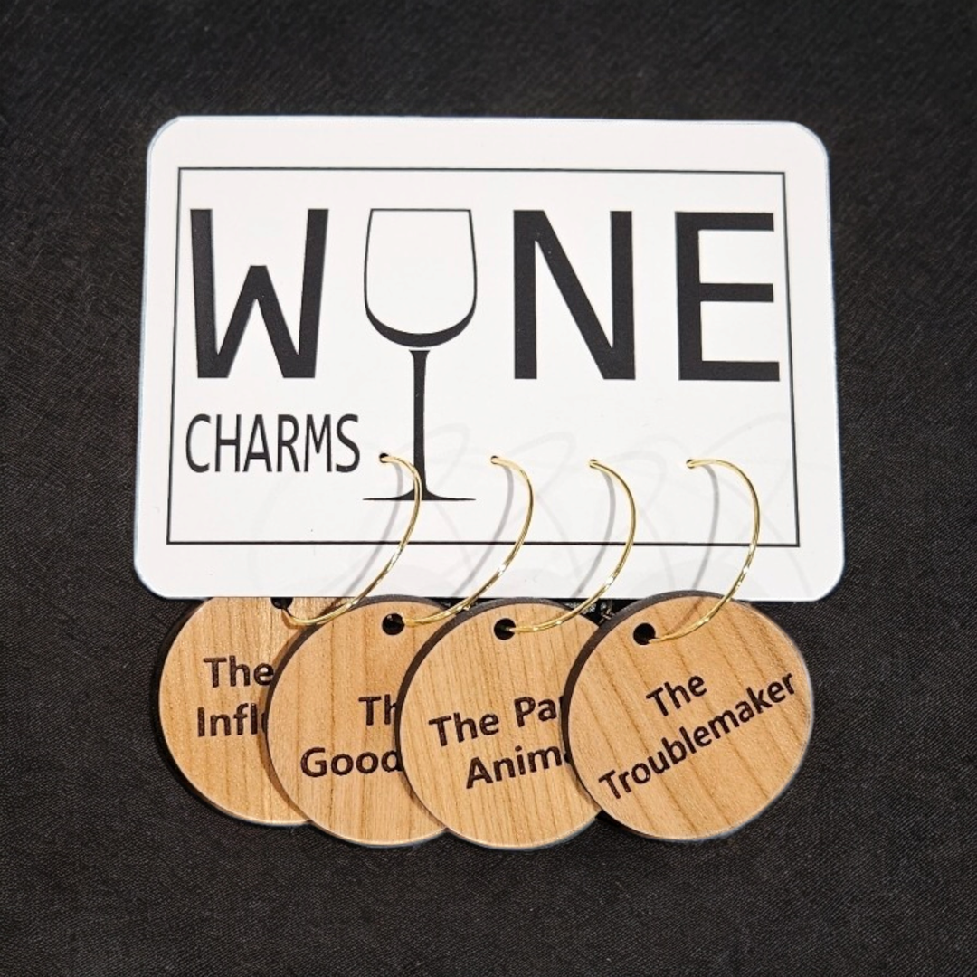 Party Animal Wine Charms