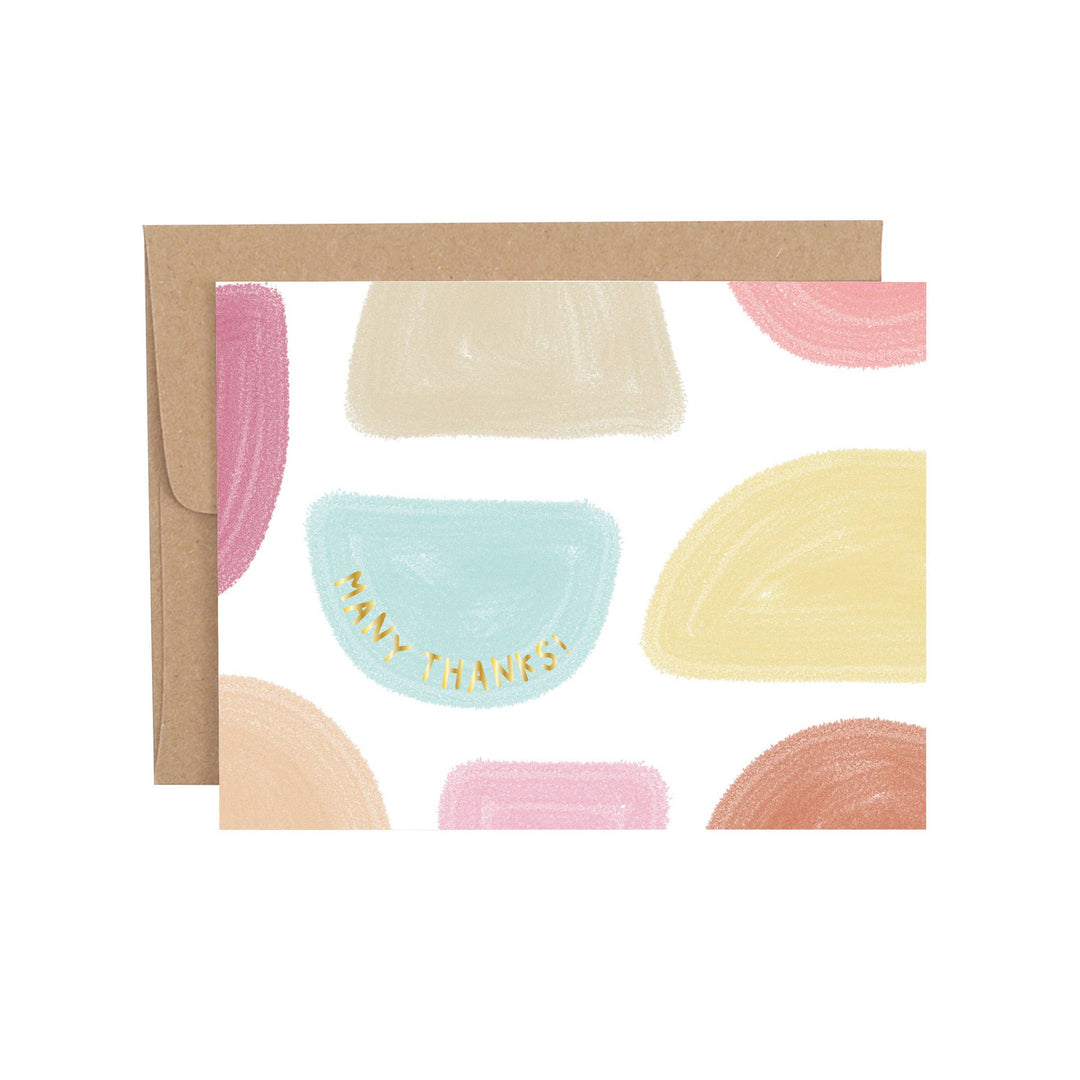 Callie Danielle - Many Thanks Half Circles Thank You Greeting Card