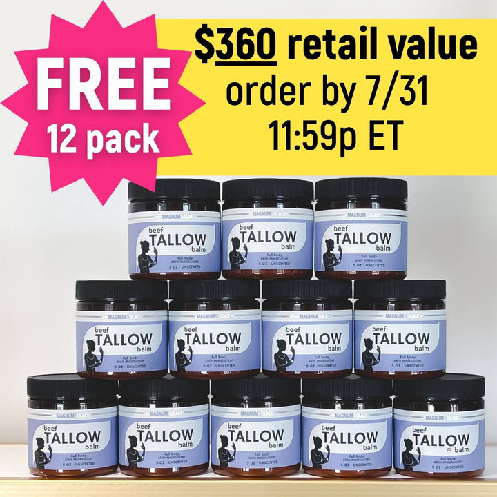 Magnum Solace - Beef Tallow Balm - ⚡Flash Sale 12 pack FREE ends 7/31⚡