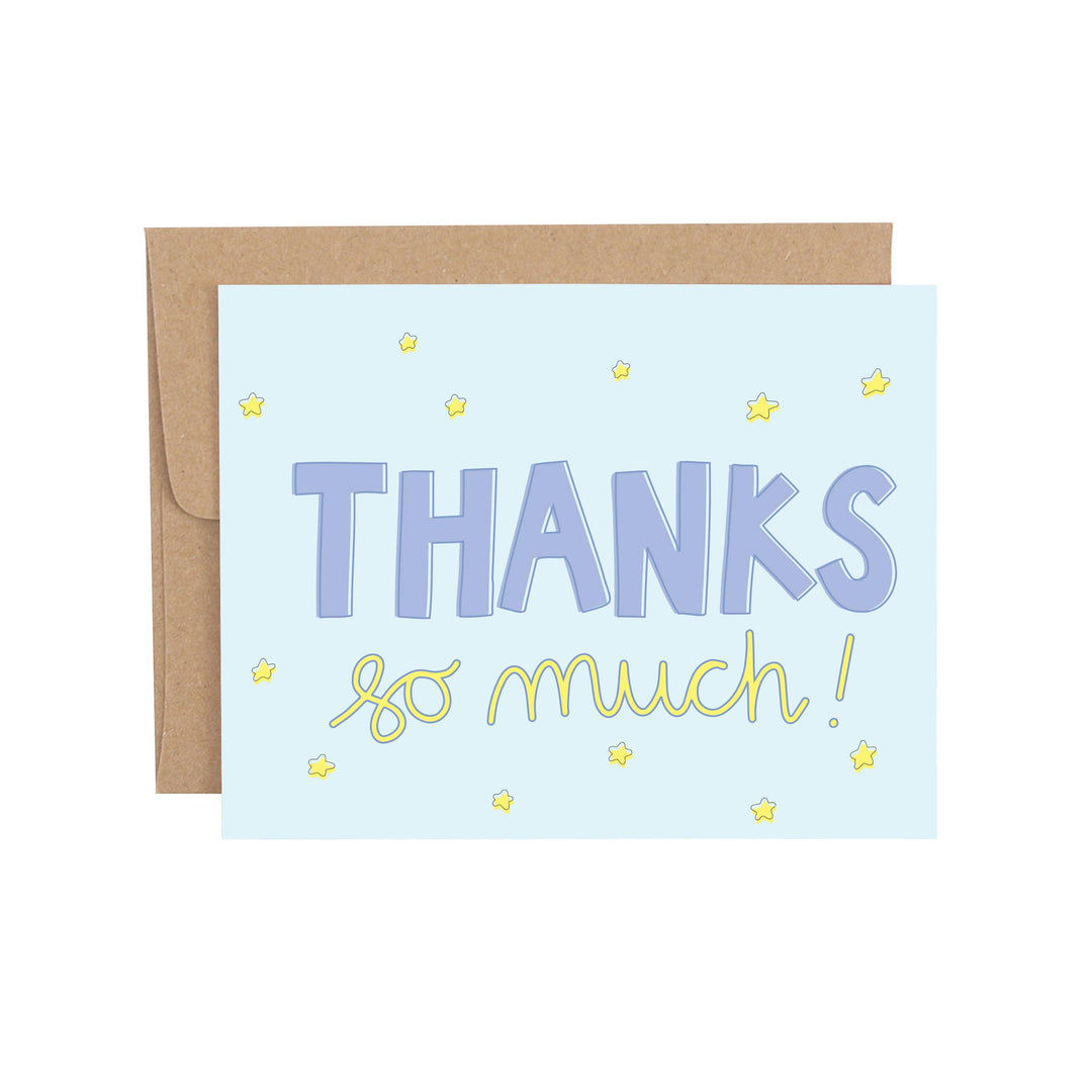 Callie Danielle - Thanks So Much Blue Thank You Greeting Card