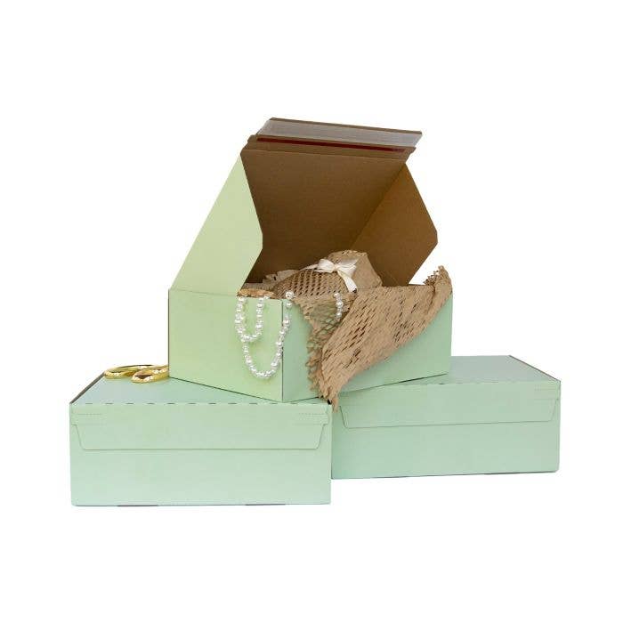 Eleven Fashion - 10x8x4 Green Self Seal Folding Decorative Boxes