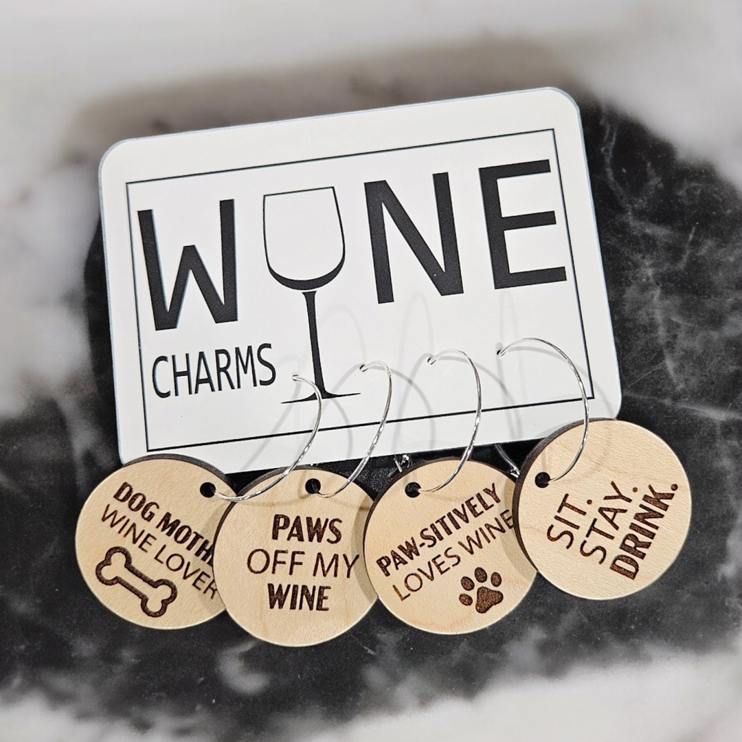Dog Wine Charms