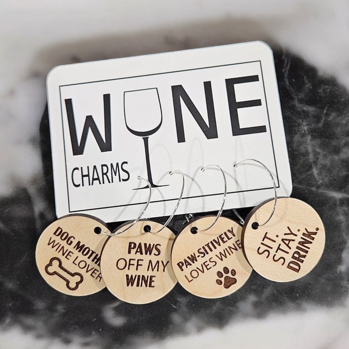 Dog Wine Charms
